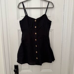 Urban Outfitters Black Button-Down Mini Dress Size M